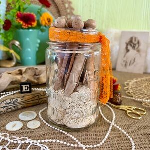 Vintage Glass Junk Jar 🫙 Unique Home Decor